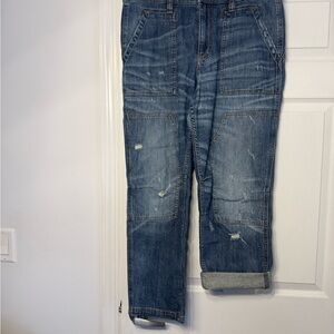 Anthropologie Distressed Blue Boyfriend Jeans